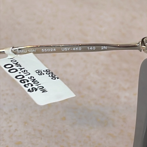 New Miu Miu Grey MU 10NS USY4K0 Cat Eye Textured Frame Gradient Lens Sunglasses - Picture 12 of 16